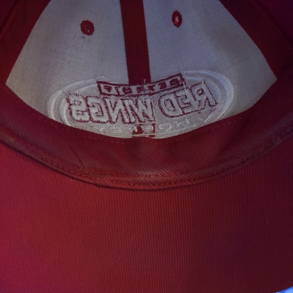 Detroit Red Wings cap Hat Red Spellout NHL Hockey by T.E.I. One size - Picture 7 of 8